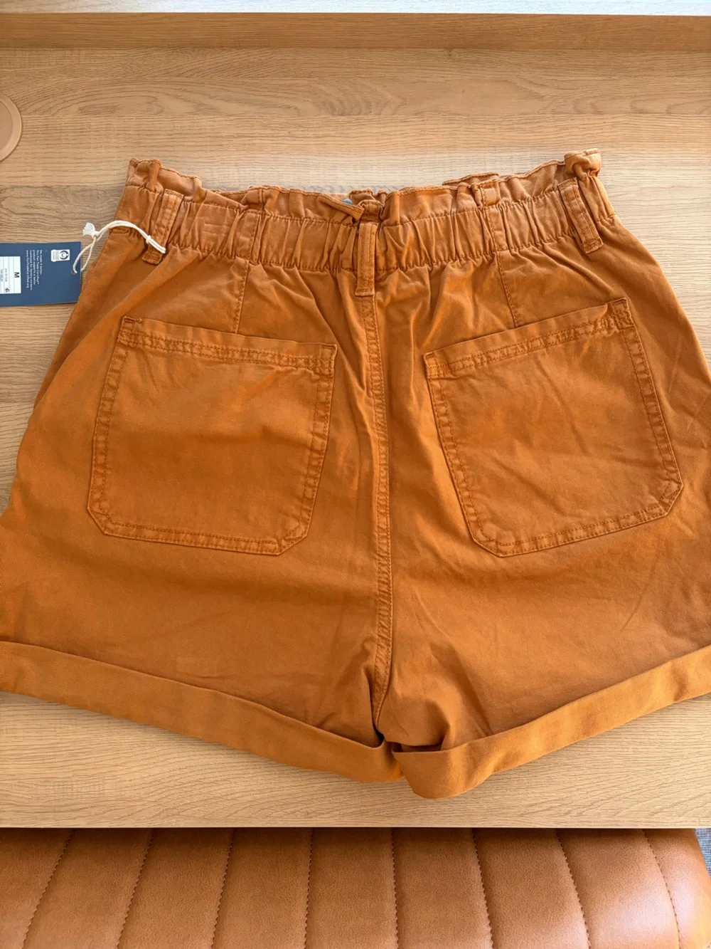 Universal Thread High Waist Paperbag Shorts - Rust - Picture 2 of 4
